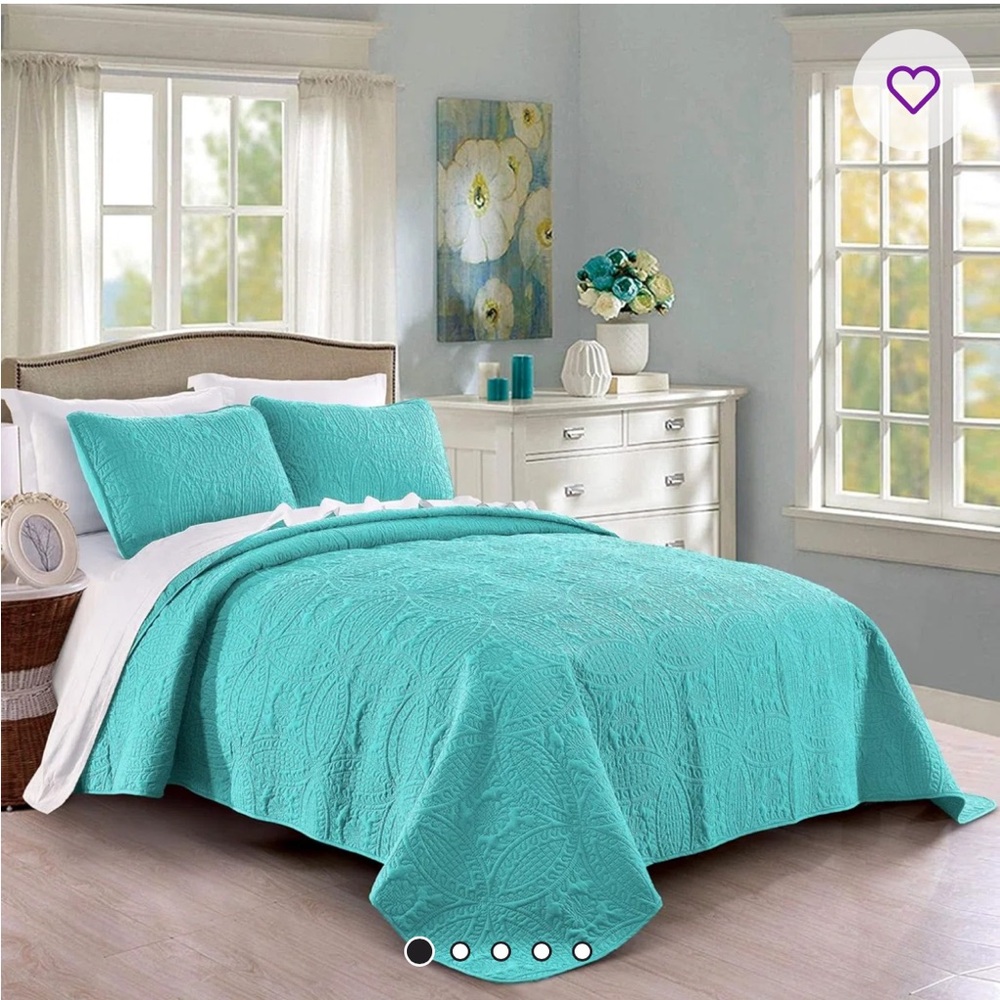 Pure Bedding Quilt Set King/ CAL King Overside Bedspread.